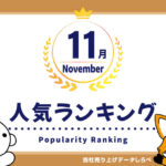 2025年11月　月間人気ランキング