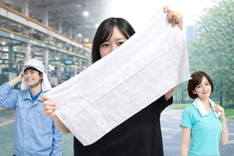 ねぎらいが伝わるノベルティ-冷え冷え大判シート