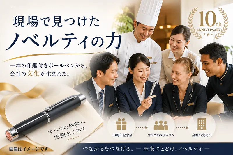 創立10周年の記念品をきっかけに生まれた会社の文化とノベルティの力